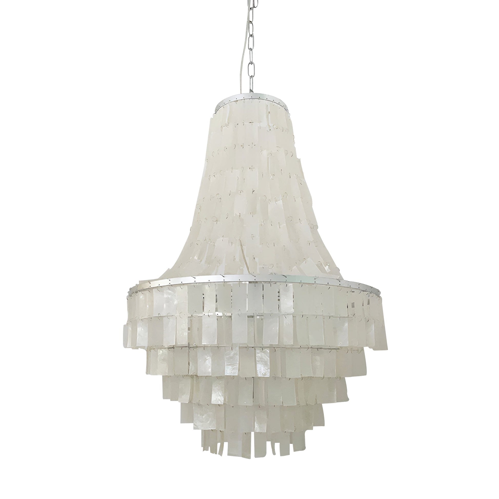 Boho Shell Tiered Chandelier Chandelier