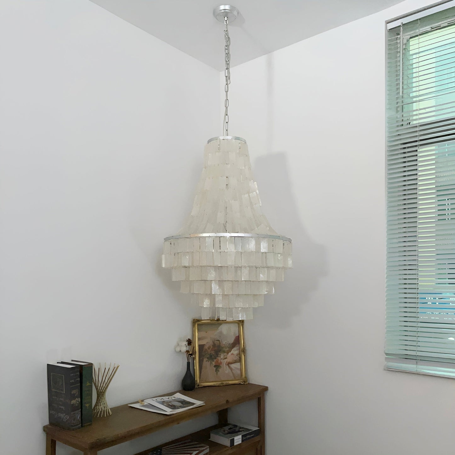 Boho Shell Tiered Chandelier Chandelier