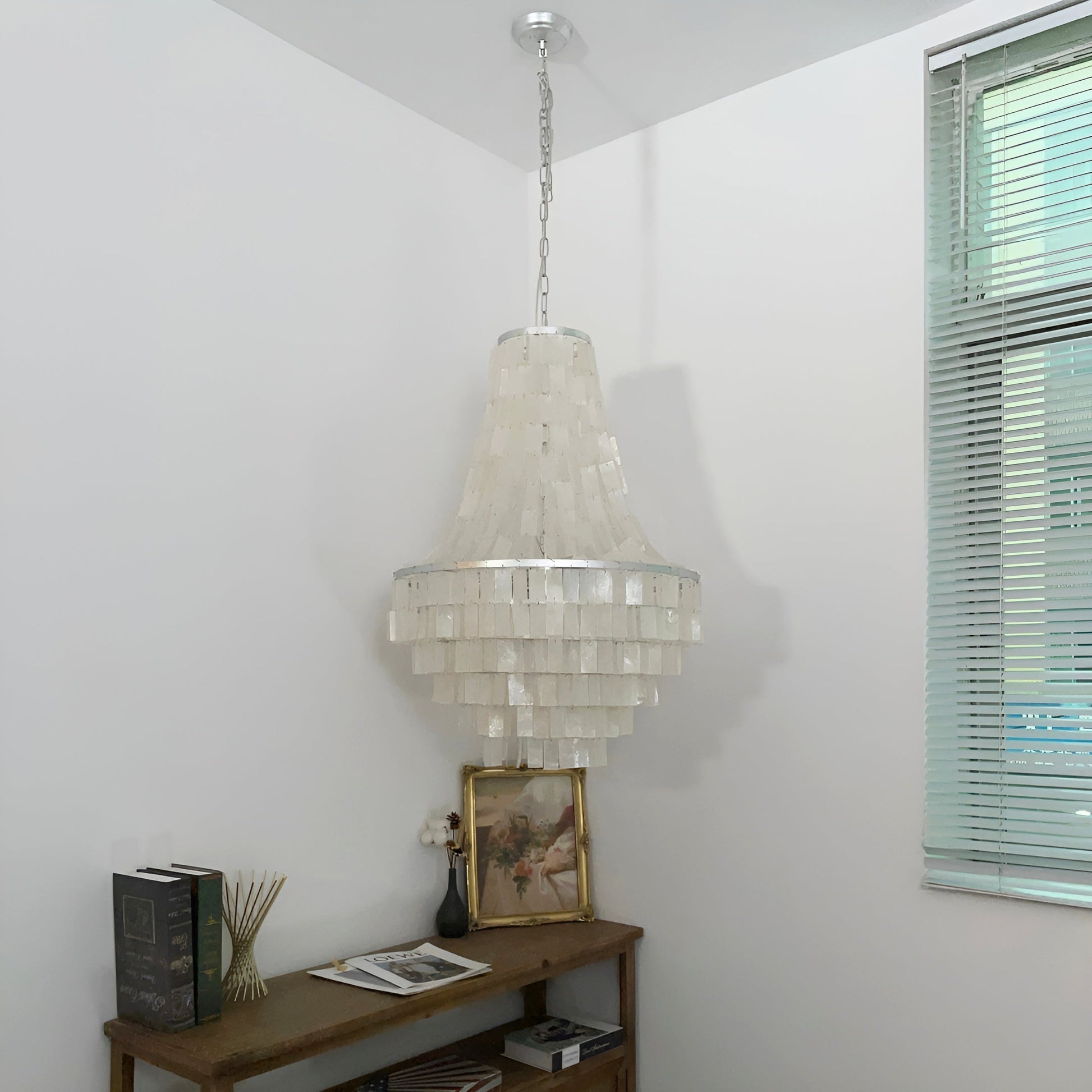Boho Shell Tiered Chandelier Chandelier
