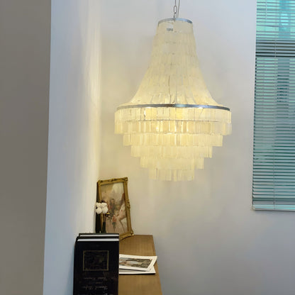 Boho Shell Tiered Chandelier Chandelier