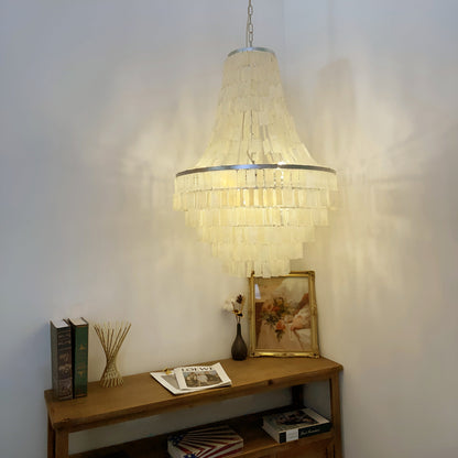 Boho Shell Tiered Chandelier Chandelier