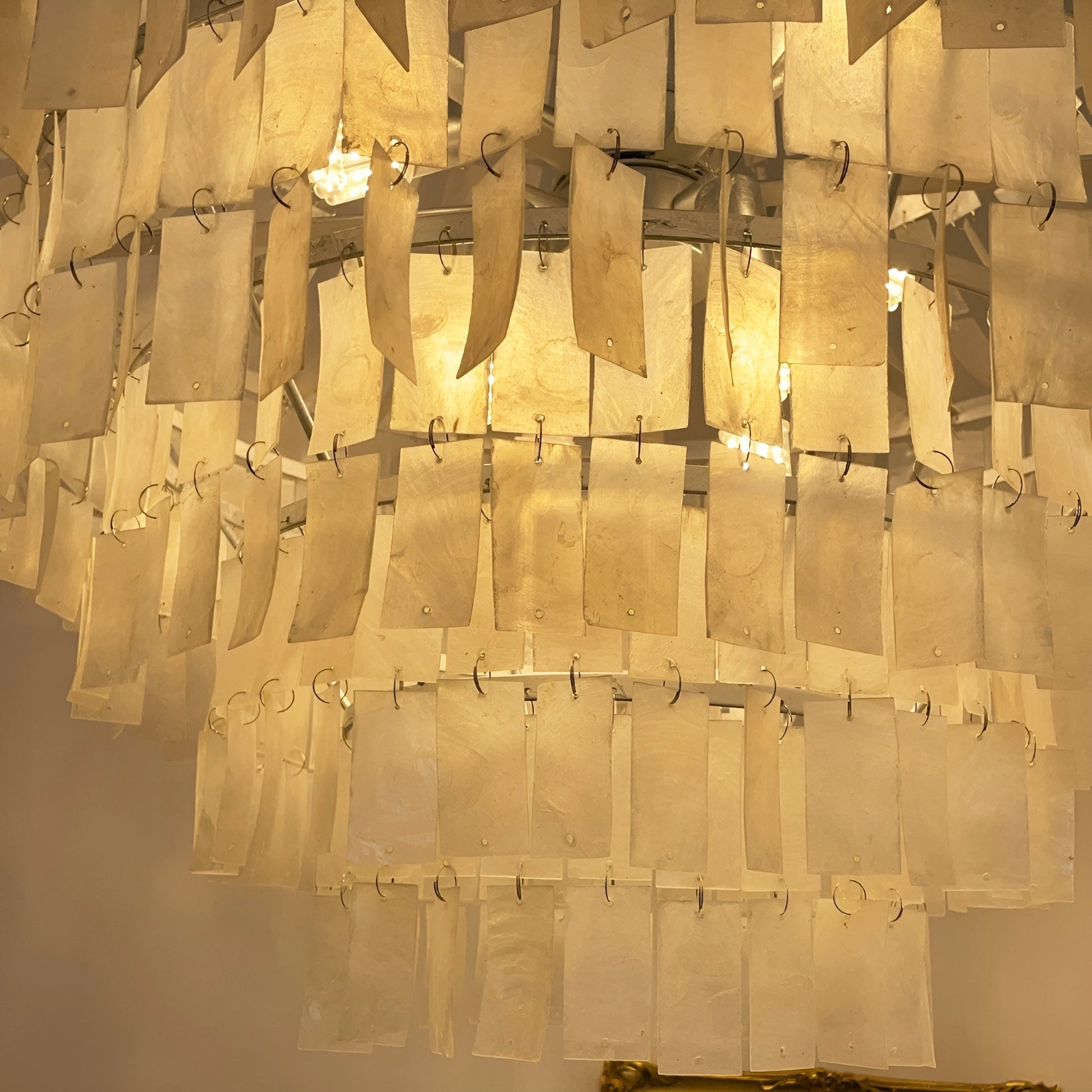 Boho Shell Tiered Chandelier Chandelier
