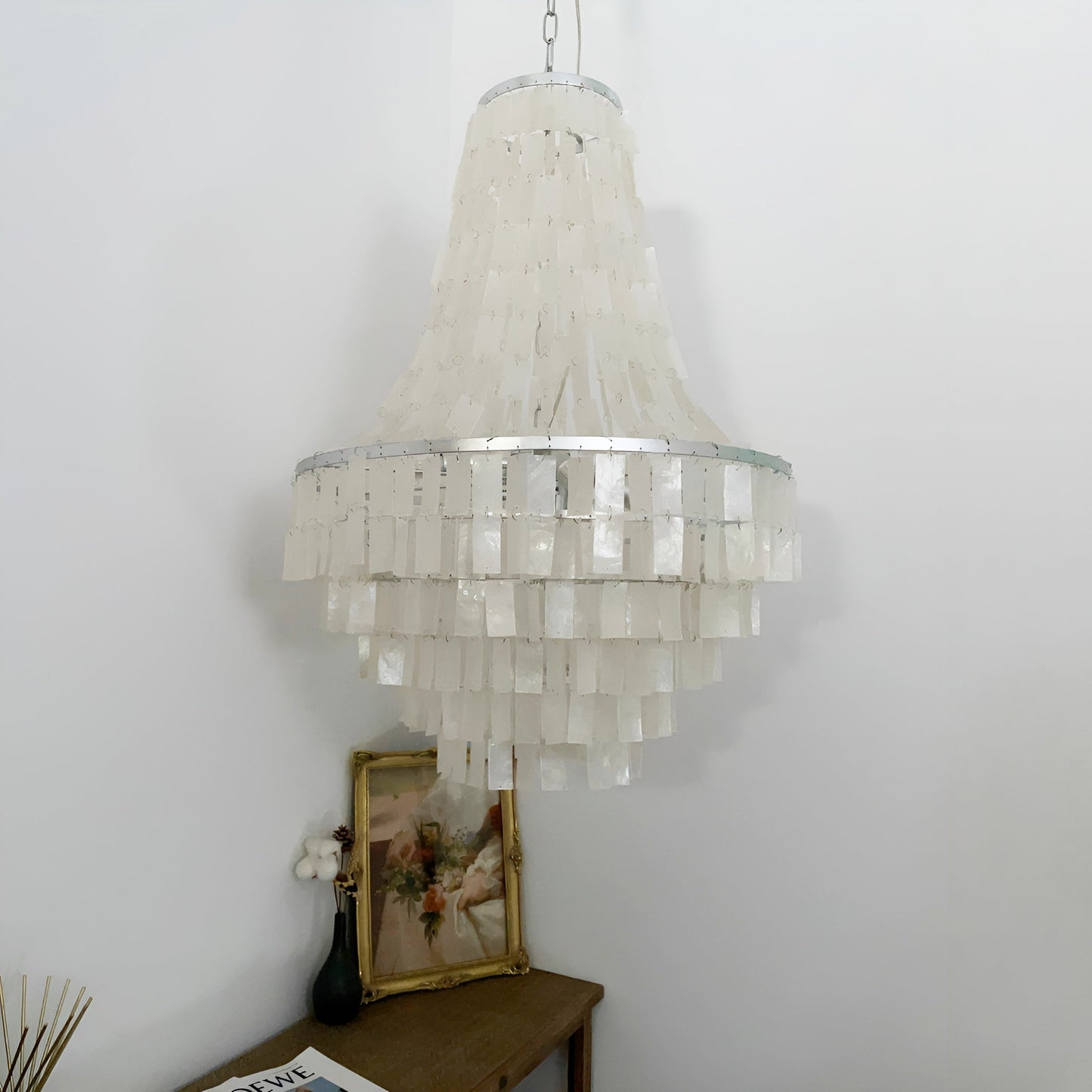 Boho Shell Tiered Chandelier Chandelier