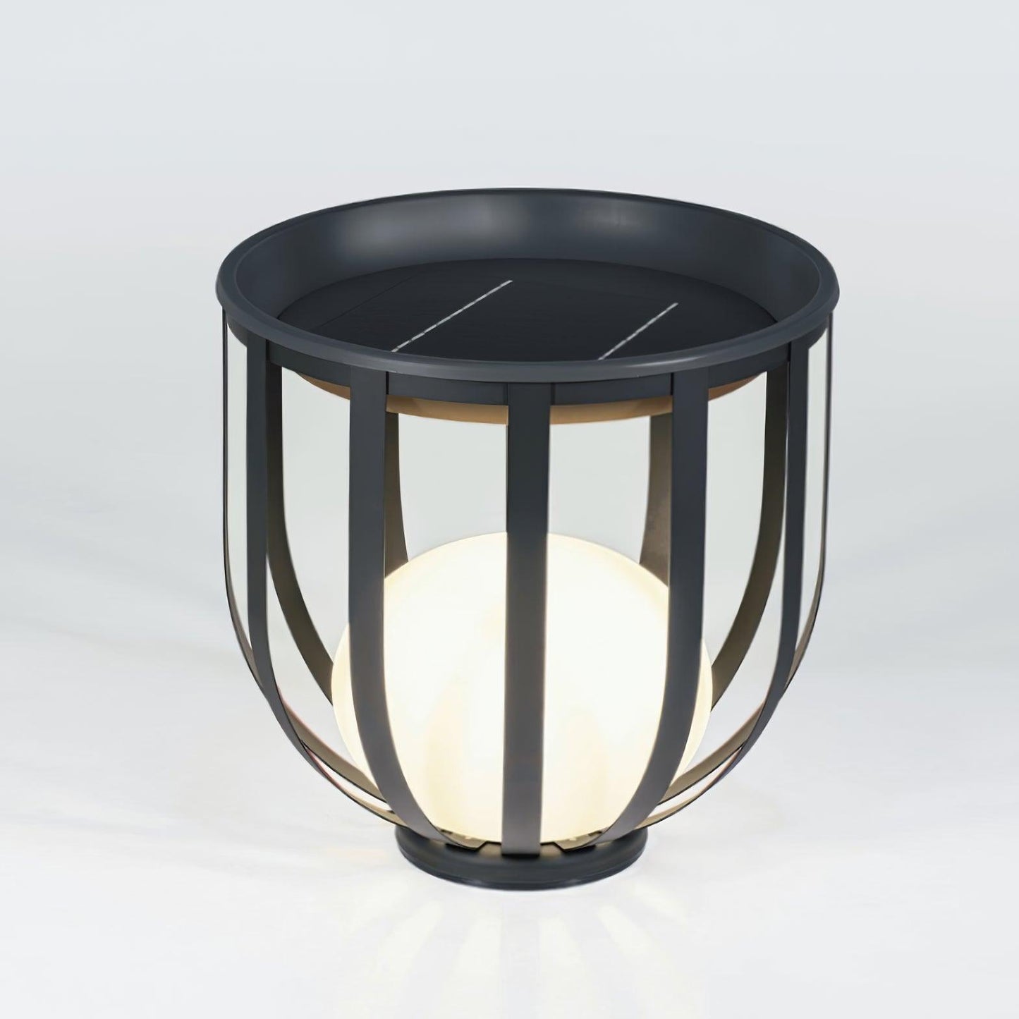 Bols Garden Solar Outdoor Lamp Dia 21.7″ x H 21.3″ / Dia 55cm x H 54cm / Black / Warm Light Floor lamp