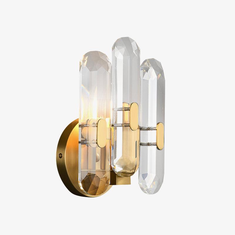 Bolton Sconce Dia 4.2″ x H 9.1″ / Dia 10.7cm x H 23cm / Brass + Clear Wall lamp