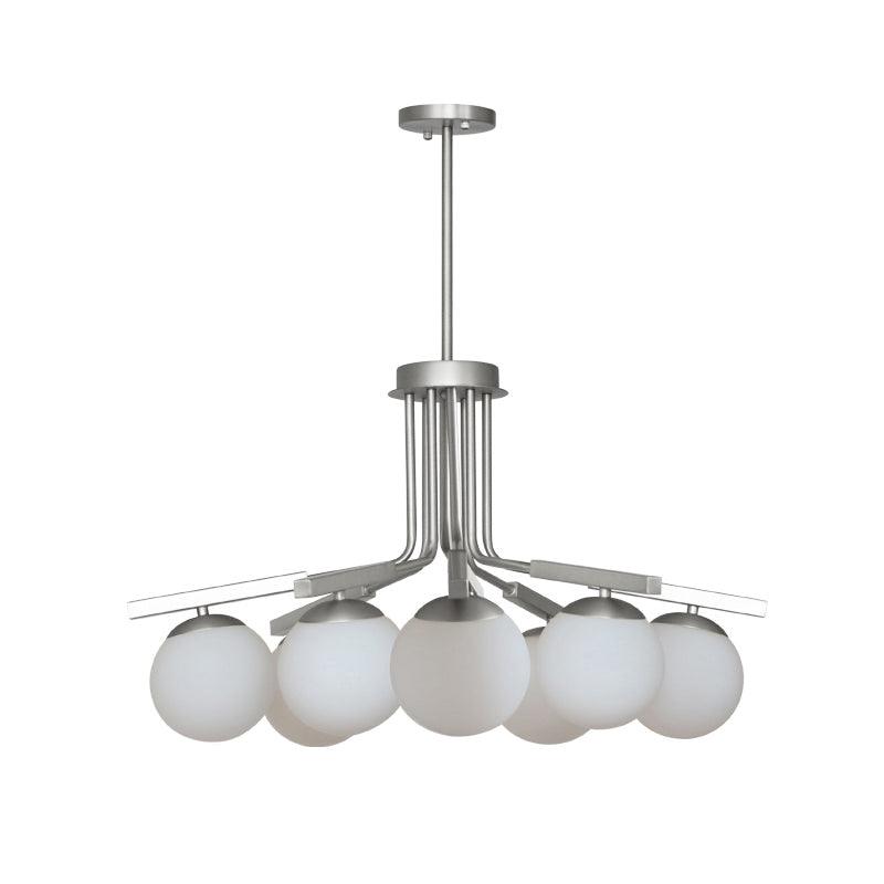 Bonnie Chandelier 8 heads Φ 34.2″ x H 17.3″ / Dia 87cm x H 44cm / Silver Chandelier