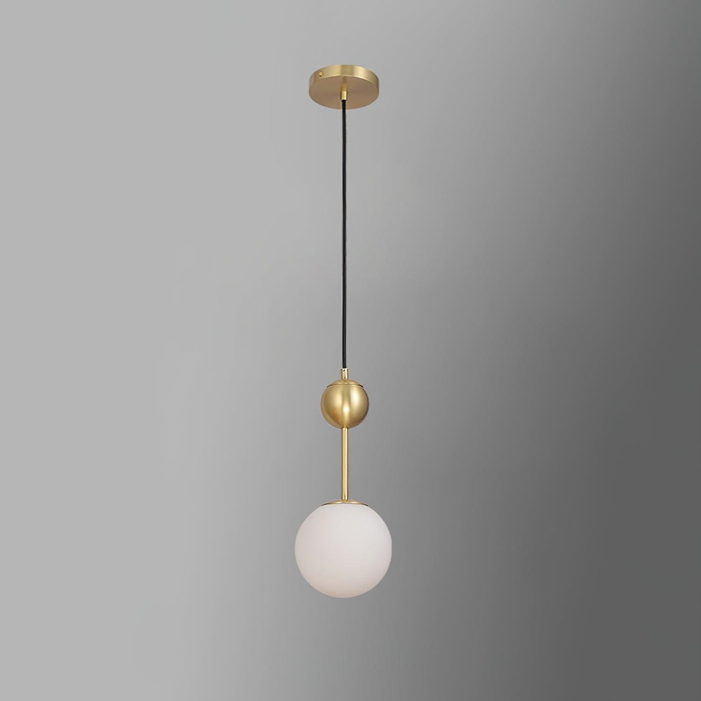Born Pendant Light Dia 5.9″ x H 16.7″ / Dia 15cm x H 42.5cm / Polished brass + White Pendant light
