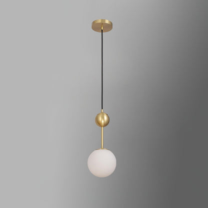 Born Pendant Light Dia 5.9″ x H 16.7″ / Dia 15cm x H 42.5cm / Polished brass + White Pendant light