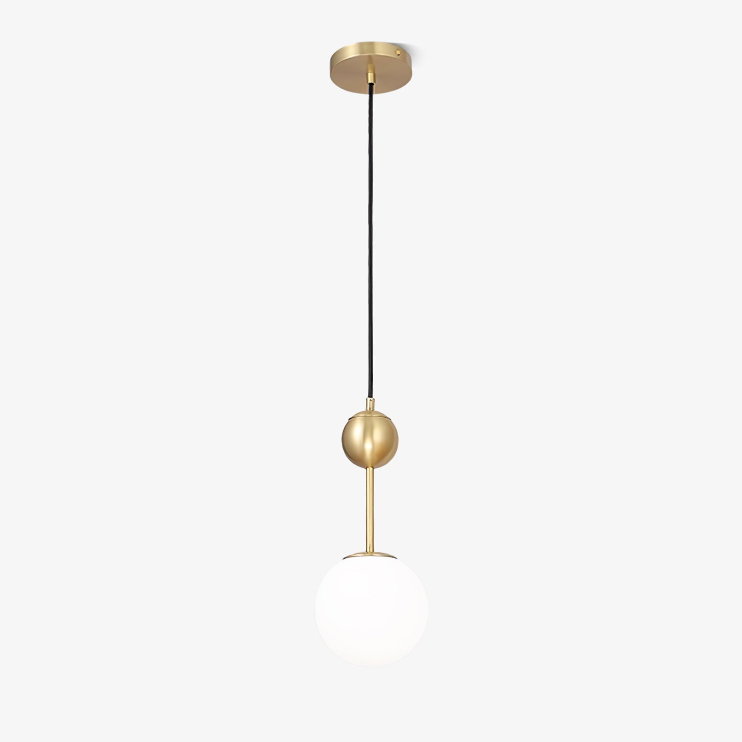 Born Pendant Light Dia 5.9″ x H 16.7″ / Dia 15cm x H 42.5cm / Polished brass + White Pendant light