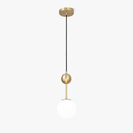 Born Pendant Light Dia 5.9″ x H 16.7″ / Dia 15cm x H 42.5cm / Polished brass + White Pendant light
