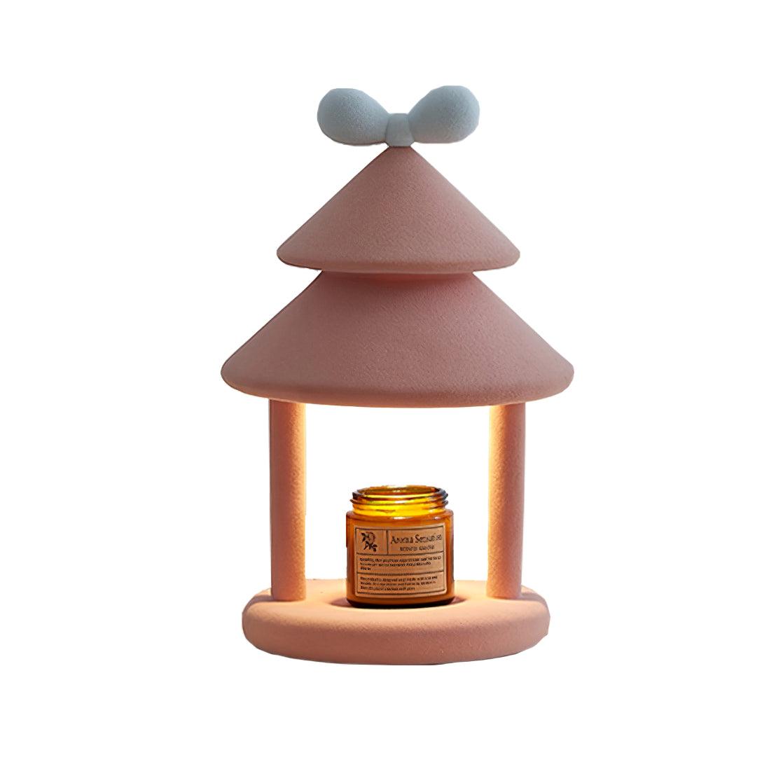 Bow Tie Cone Table Lamp Dia 7.9″ x H 12.2″ / Dia 20cm x H 31cm / Pink & White / US Plug Table lamp