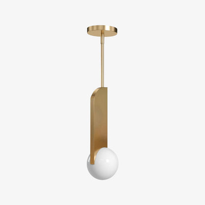 Bower Pendant lamp ? 5.1″ x H 38.4″ / Dia 13cm x H 97.5cm / Copper plating & White Pendant light