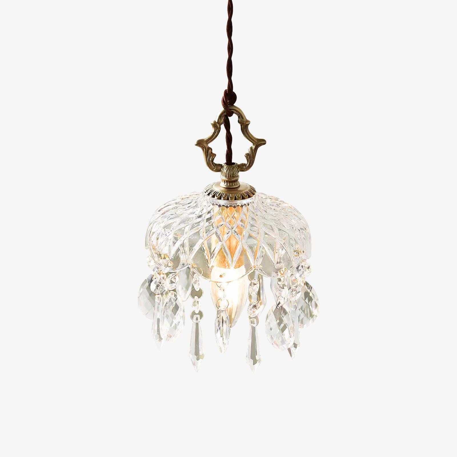 Bowl Shade Pendant Lamp Dia 5.9″ x H 7.9″ / Dia 15cm x H 20cm / Brass + Clear Pendant light