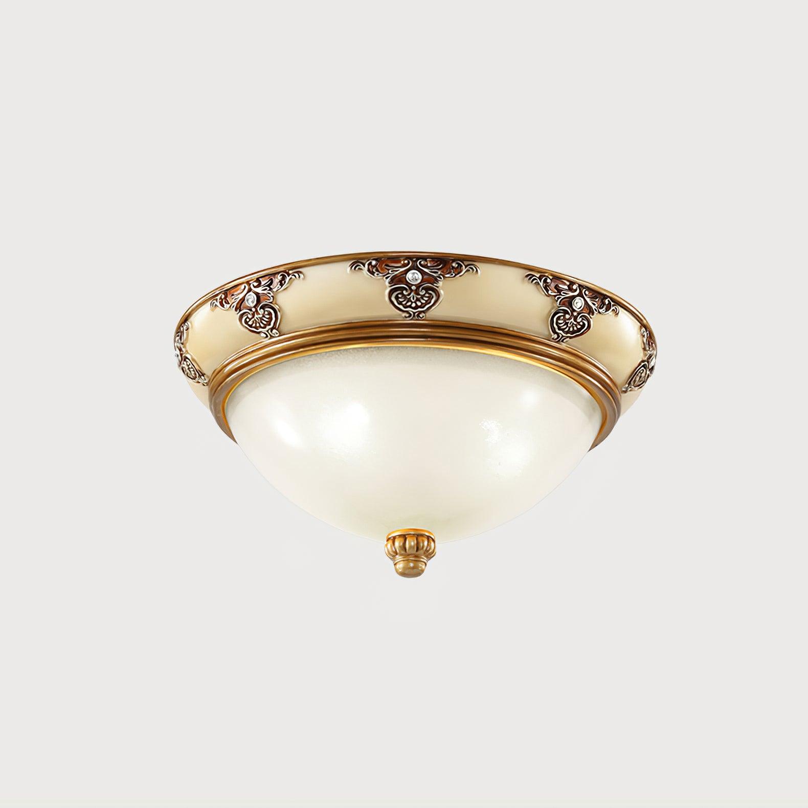 Brahm Flush Ceiling Light Dia 15″ x H 7.5″ / Dia 38cm x H 19cm / Beige / Warm White Ceiling lamp