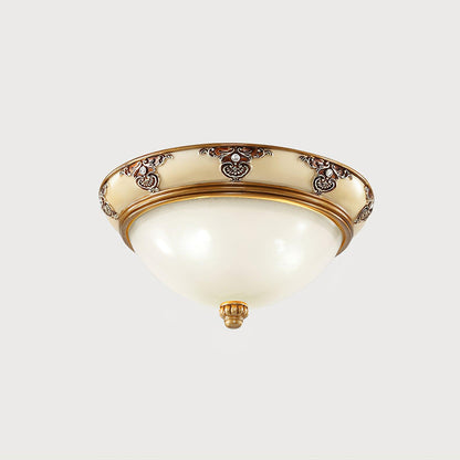 Brahm Flush Ceiling Light Dia 15″ x H 7.5″ / Dia 38cm x H 19cm / Beige / Warm White Ceiling lamp