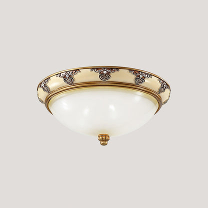 Brahm Flush Ceiling Light Dia 18.9″ x H 9.1″ / Dia 48cm x H 23cm / Beige / Warm White Ceiling lamp