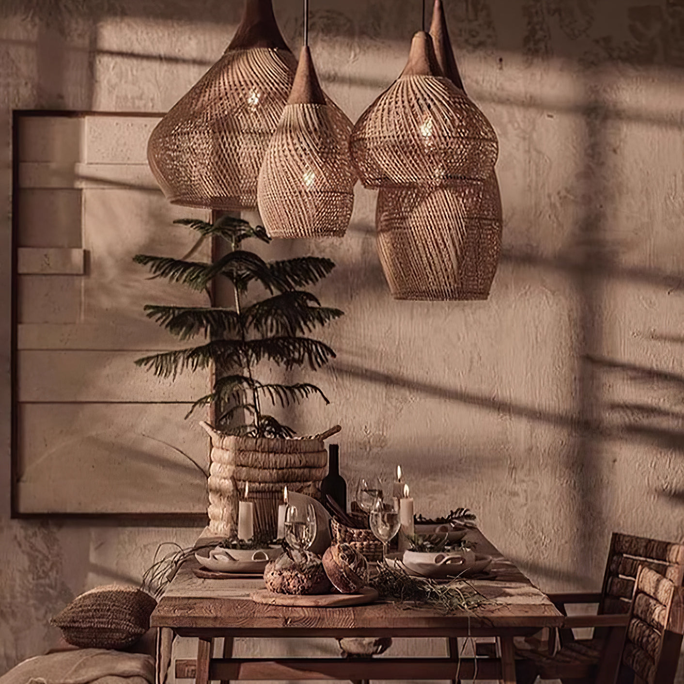 Braided Rattan Pendant Lamp Pendant light