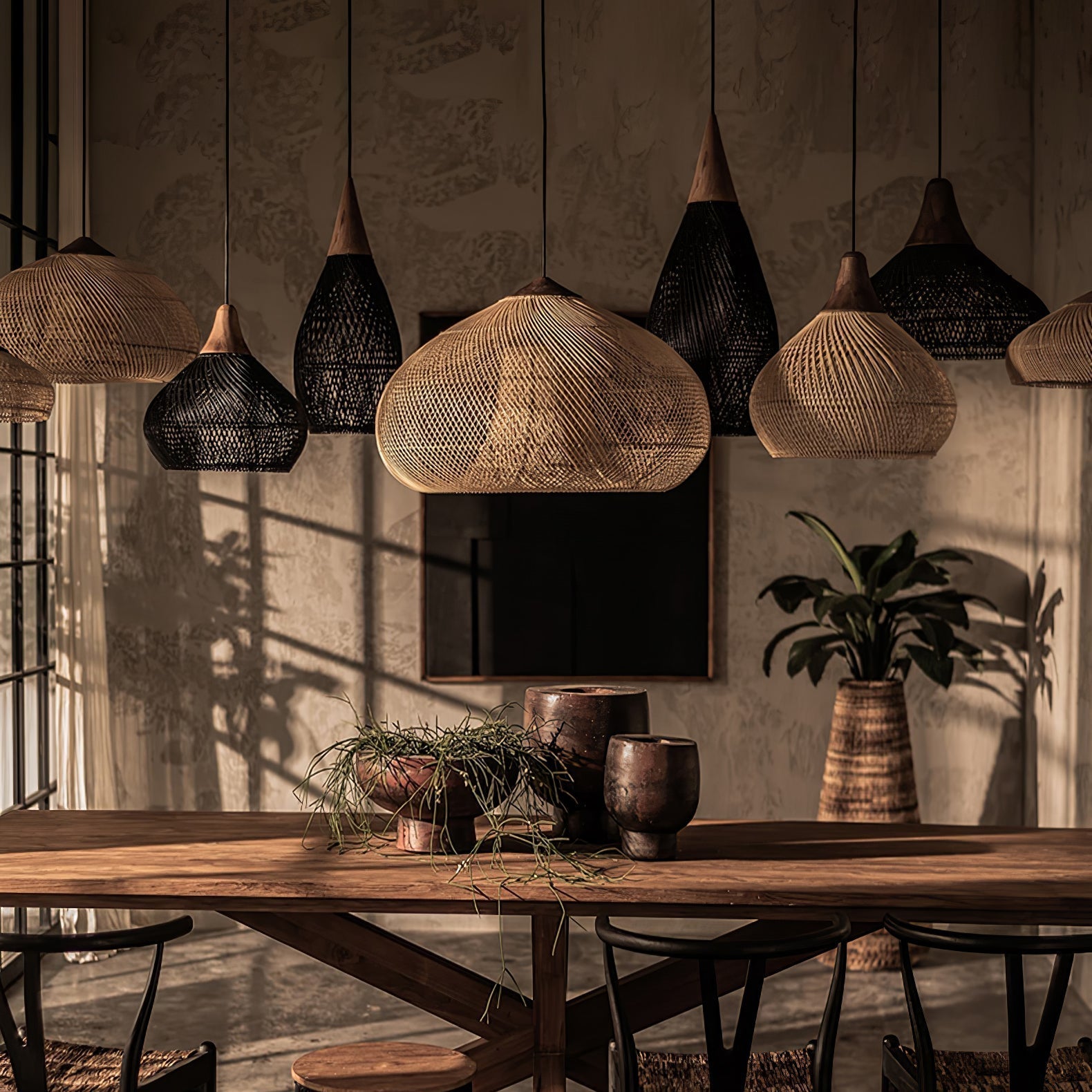 Braided Rattan Pendant Lamp Pendant light