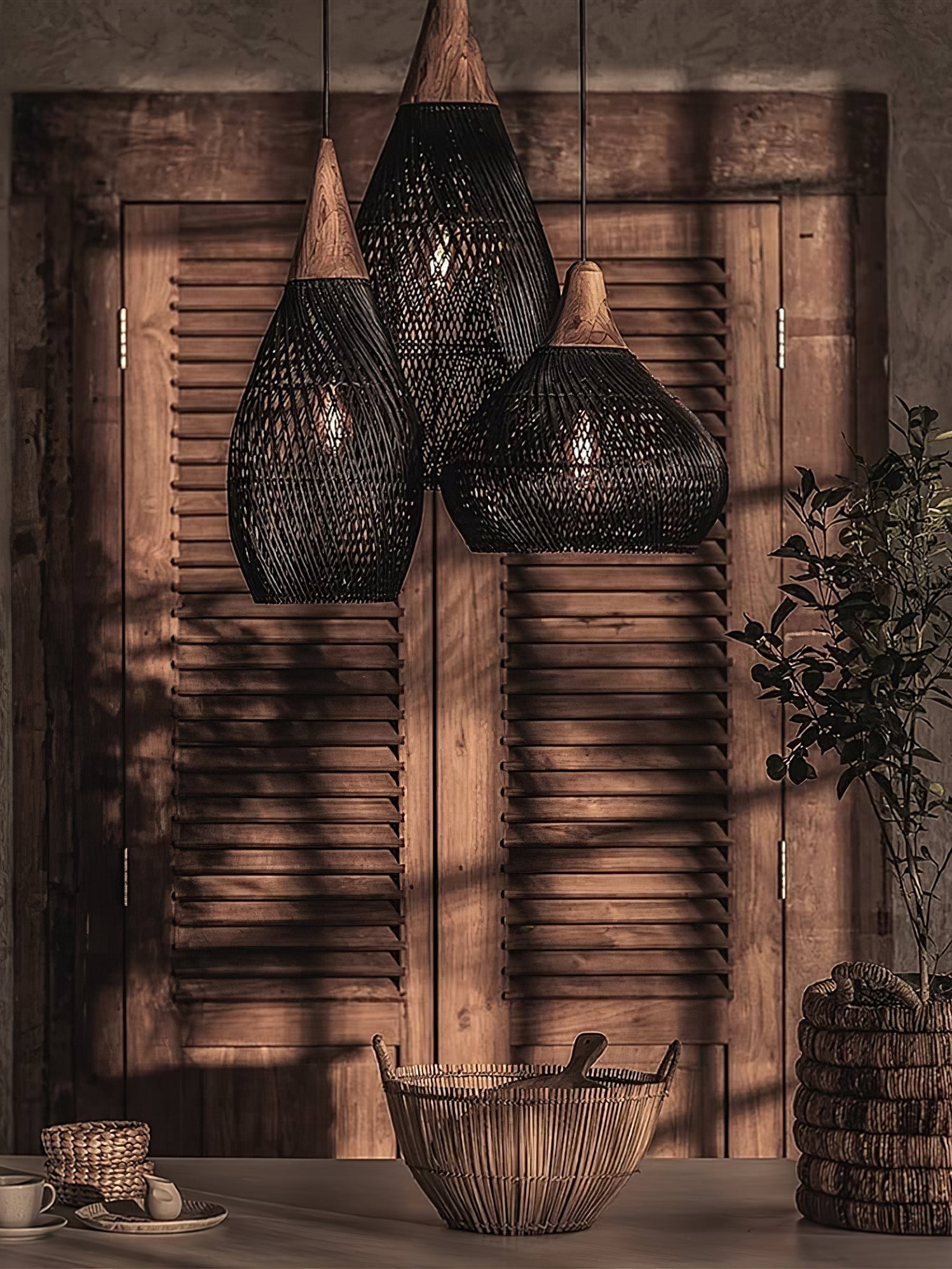 Braided Rattan Pendant Lamp Pendant light