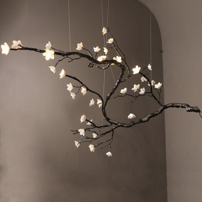 Branch Flower Chandelier L 66.9″ x W 55.1″ x H 54.3″ / L 170cm x W 140cm x H 138cm / Brass stained black Chandelier