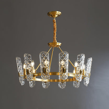 Brass Central Chandelier 12 heads / Brass Chandelier