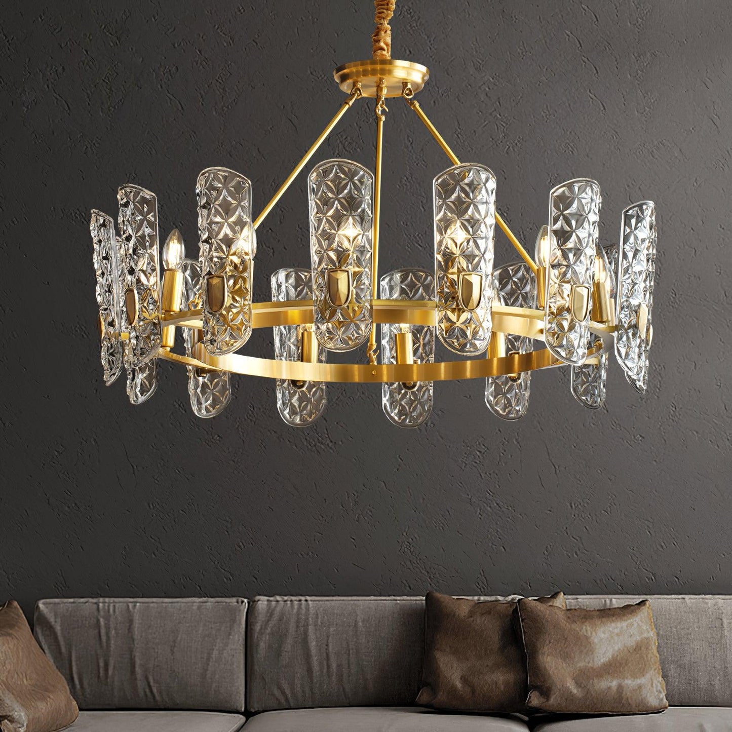 Brass Central Chandelier Chandelier