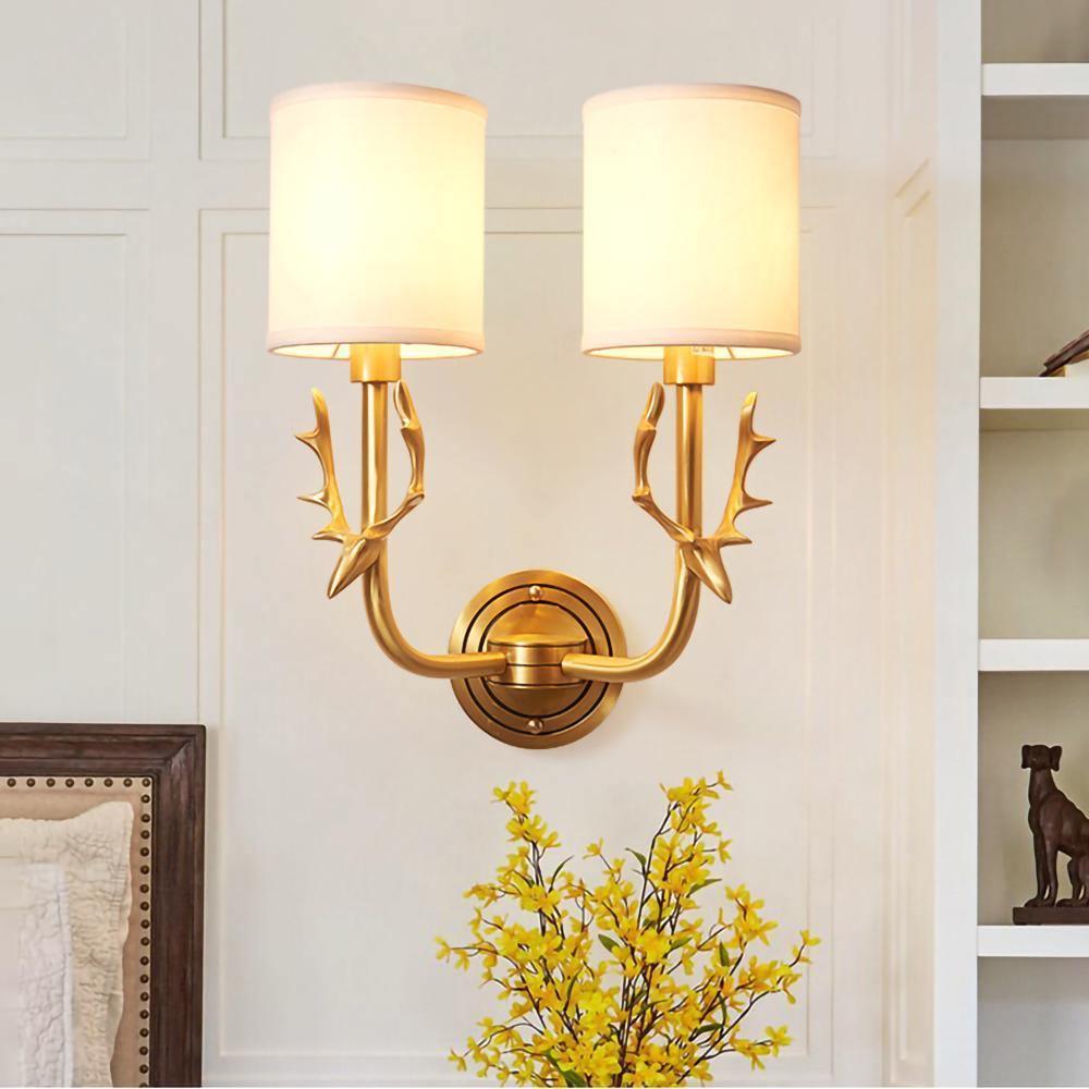 Brass Deer Head Wall Light Wall lamp