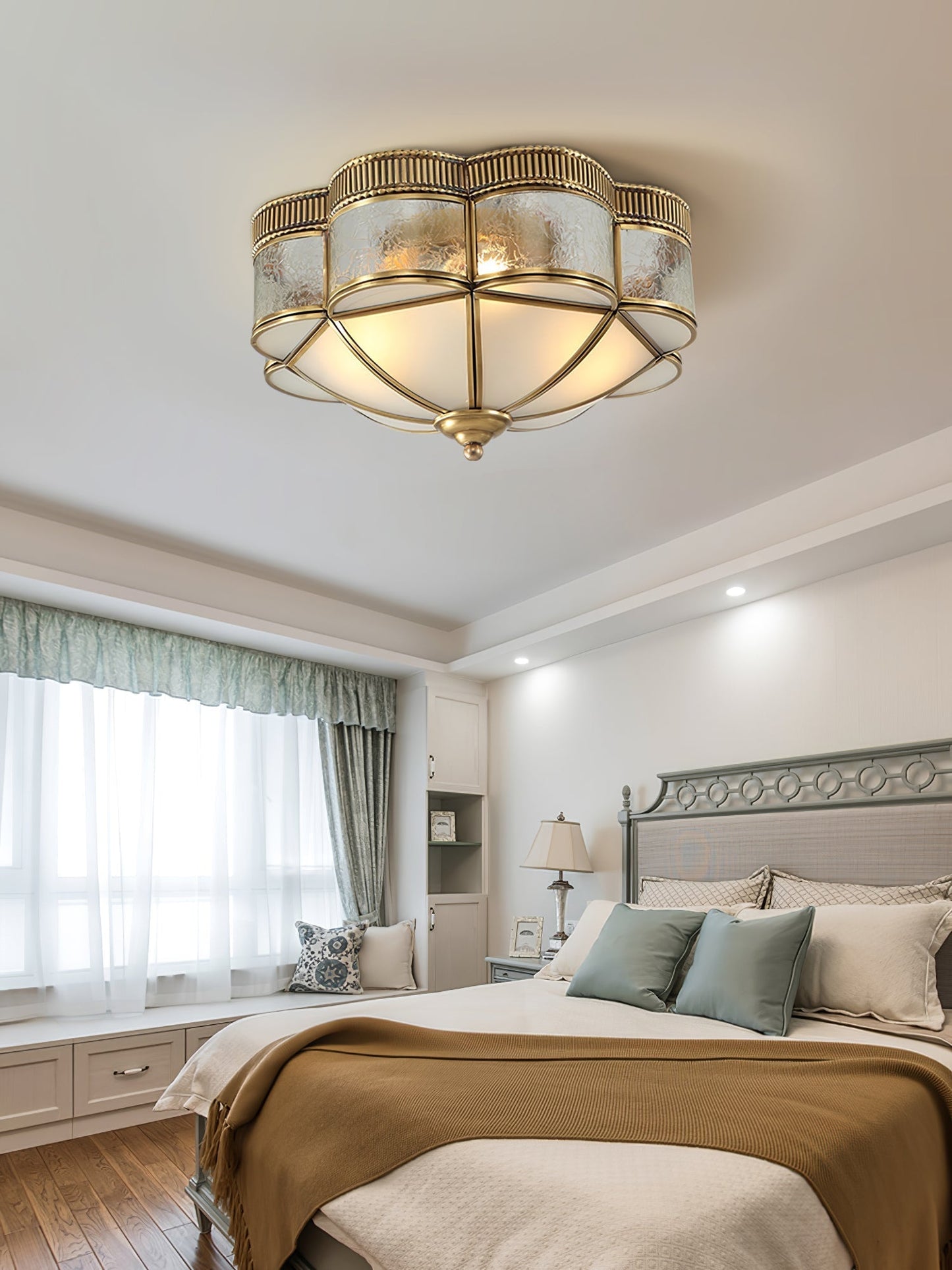 Brass Domed Flush Ceiling Lamp Ceiling lamp