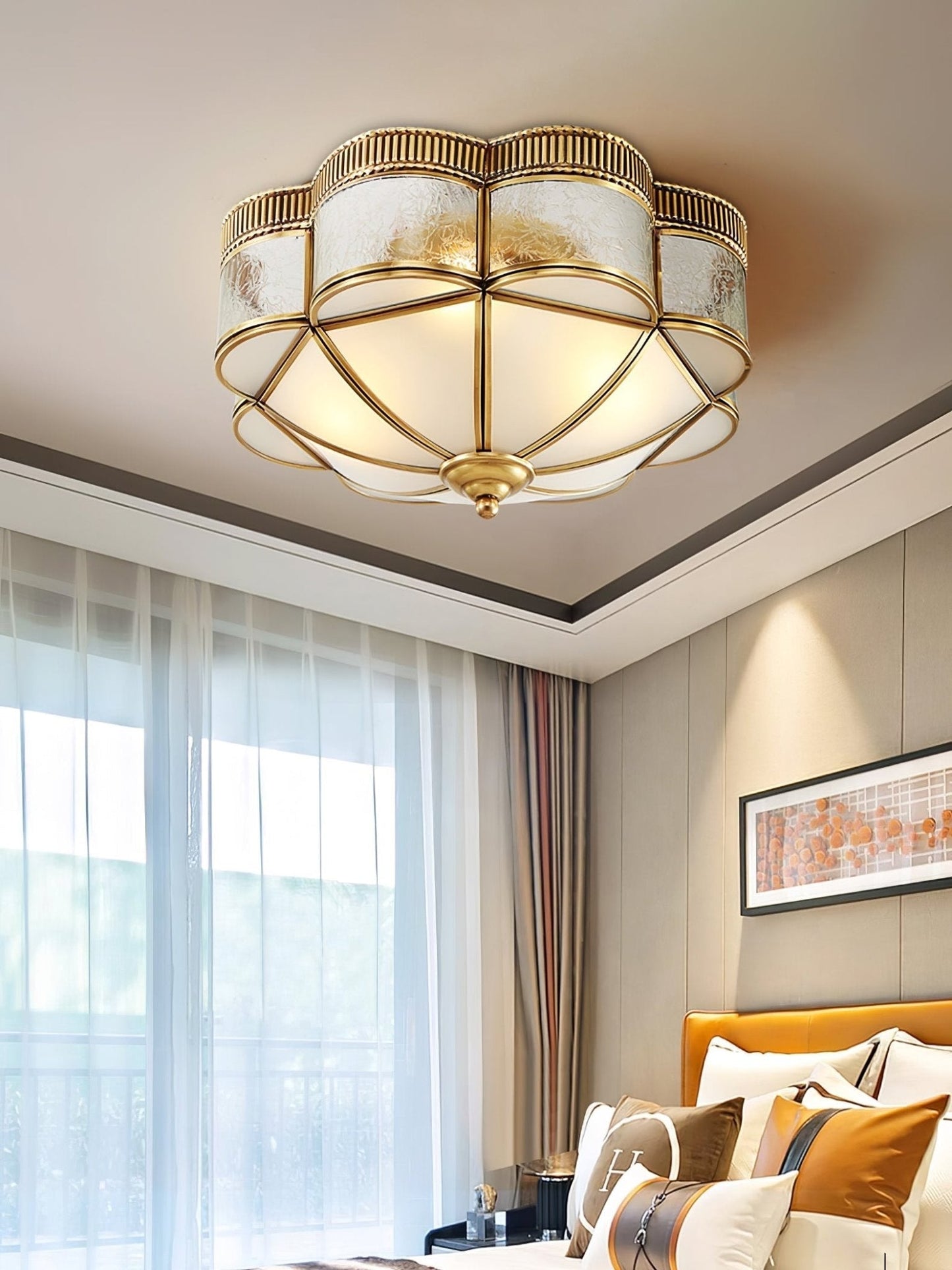 Brass Domed Flush Ceiling Lamp Ceiling lamp