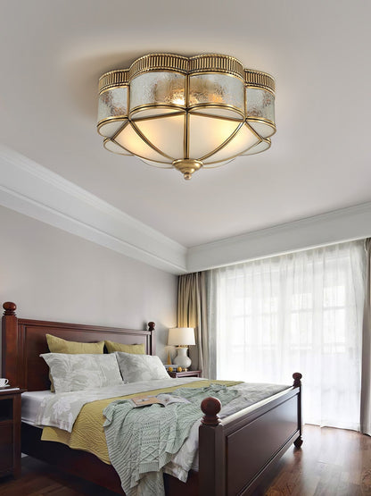 Brass Domed Flush Ceiling Lamp Ceiling lamp