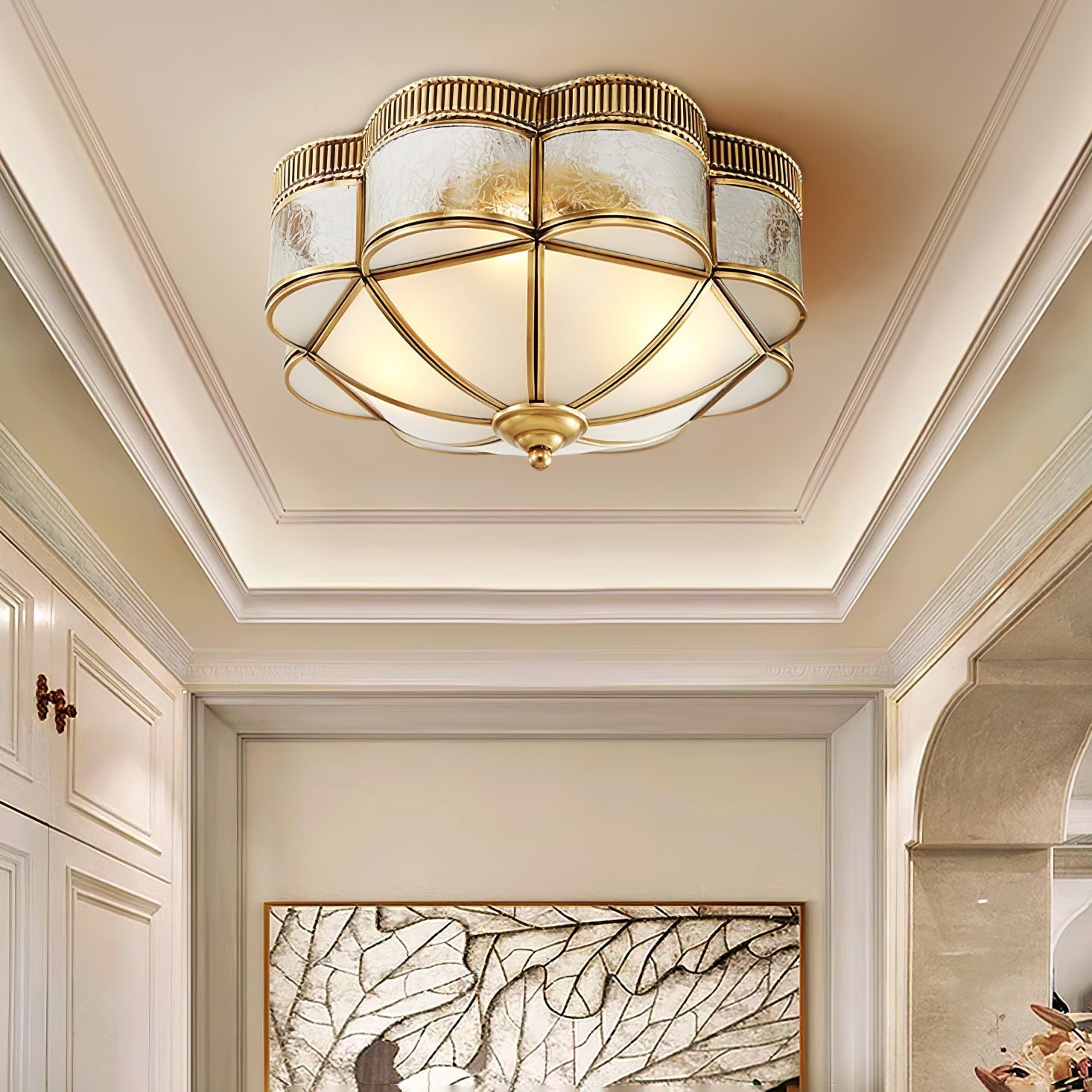 Brass Domed Flush Ceiling Lamp Ceiling lamp