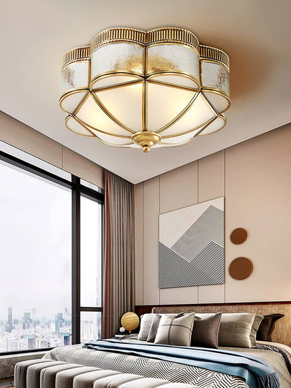 Brass Domed Flush Ceiling Lamp Ceiling lamp