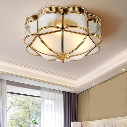 Brass Domed Flush Ceiling Lamp Ceiling lamp