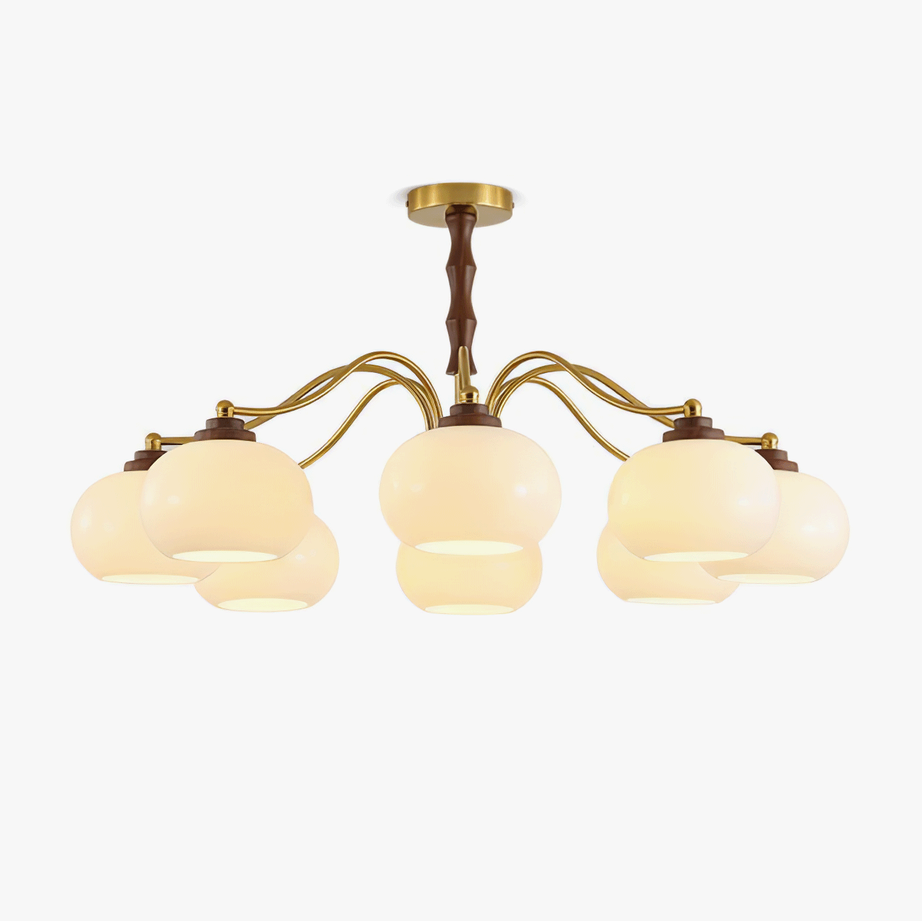 Persimmon Glass Globe Chandelier Chandelier