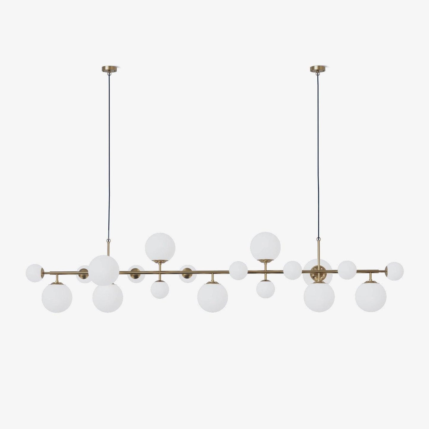 Brass Glass Globe Chandelier Chandelier