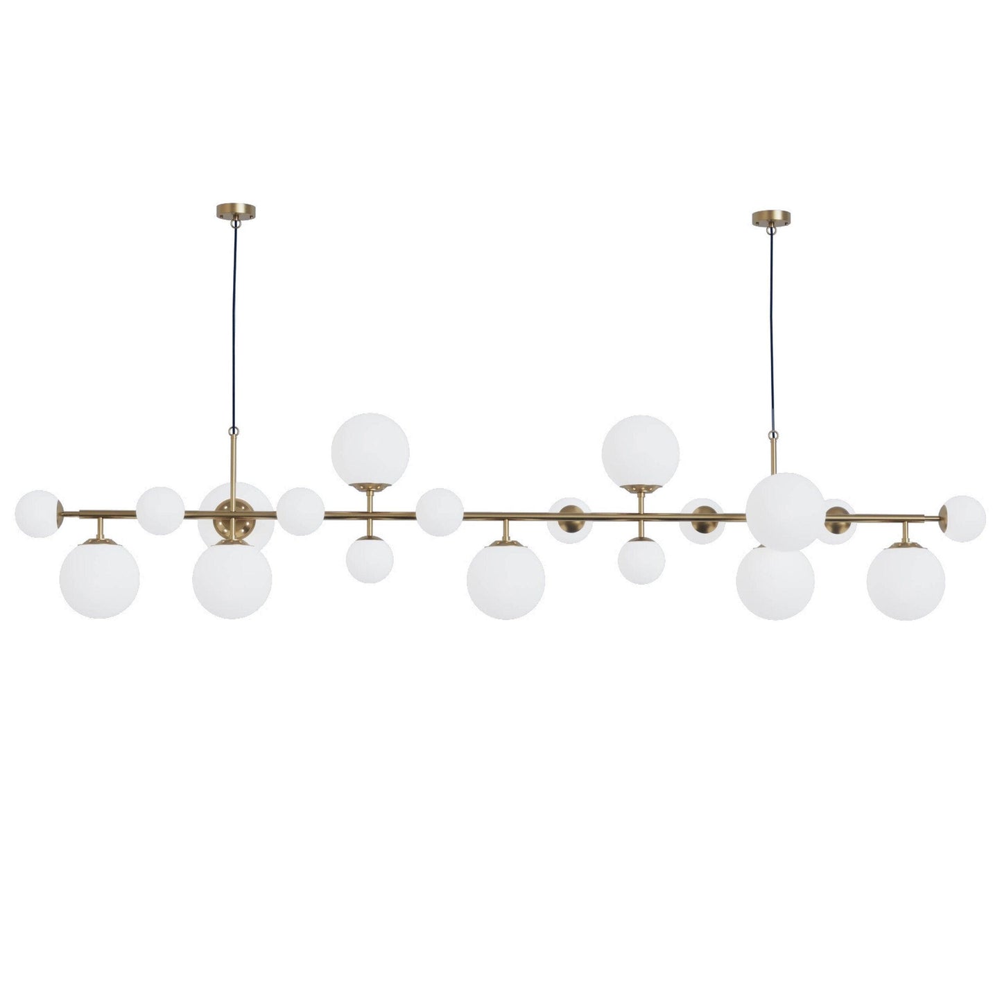 Brass Glass Globe Chandelier Chandelier
