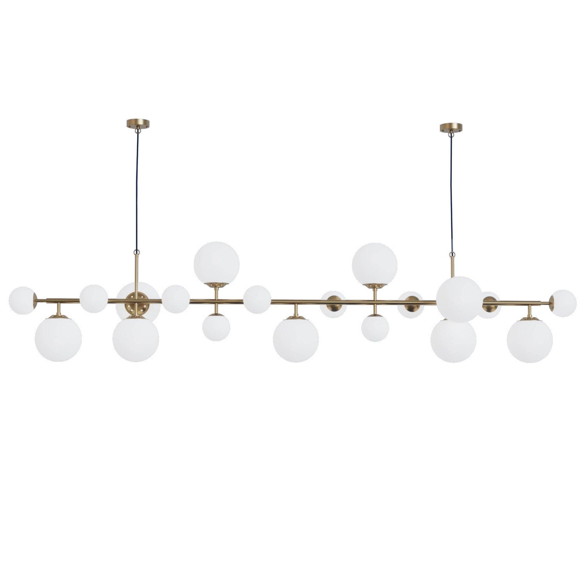 Brass Glass Globe Chandelier Chandelier
