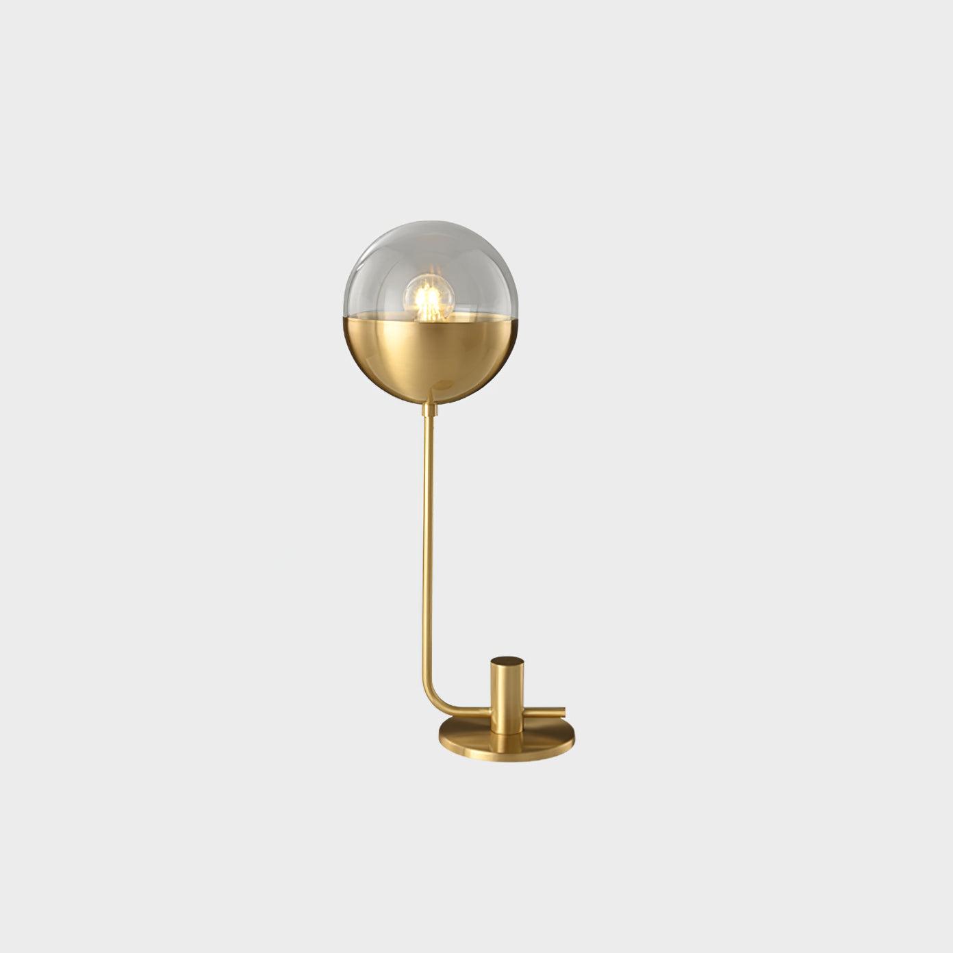 Brass Globular Table Lamp Dia 8.3″ x H 17.7″/ Dia 21cm x H 45cm / Gold / US plug Table lamp