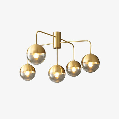 Brass Globulars Ceiling Lamp Dia 31.5″ x H 17.3″/ Dia 80cm x H 44cm / Plated Brass Ceiling lamp