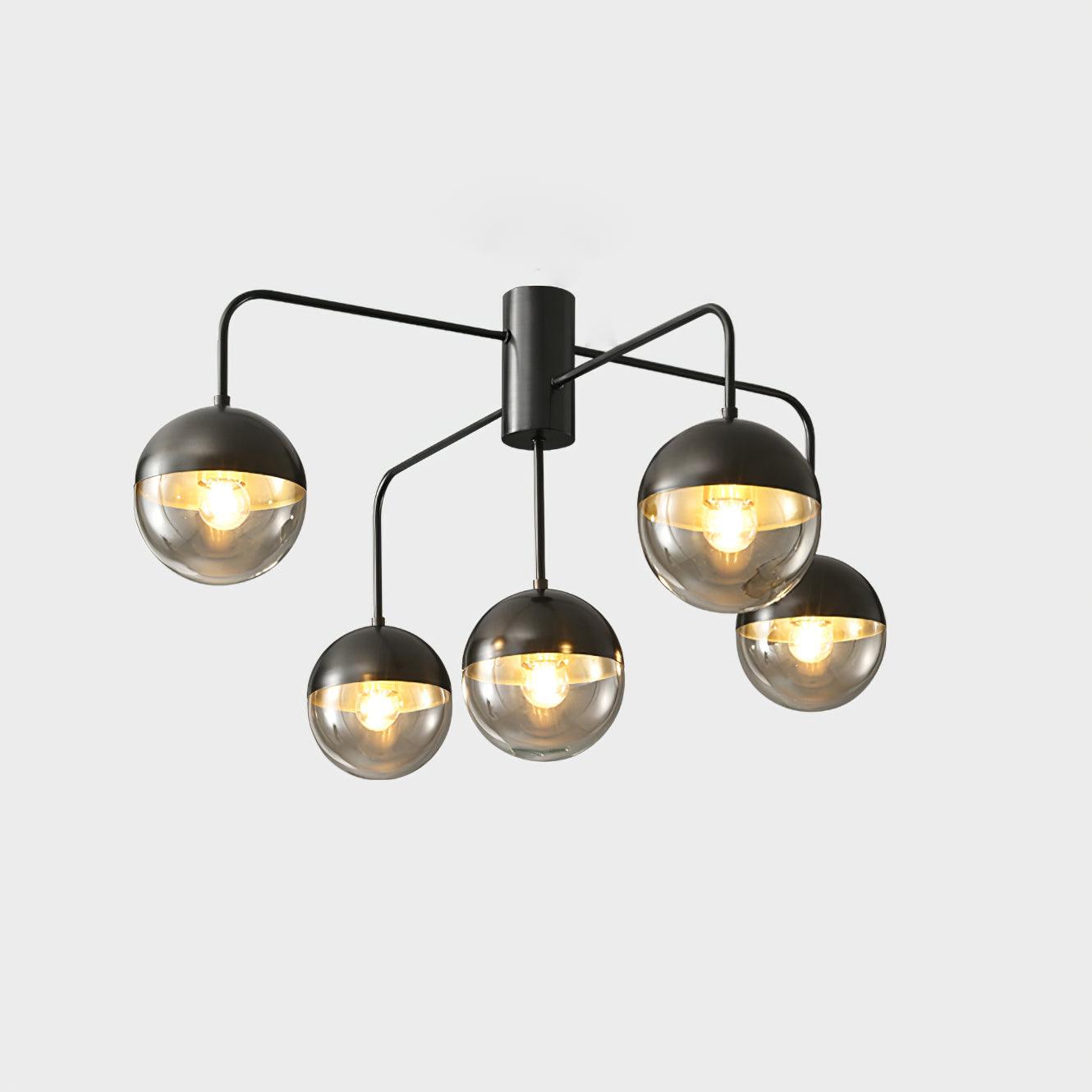 Brass Globulars Ceiling Lamp Dia 31.5″ x H 17.3″/ Dia 80cm x H 44cm / Black Ceiling lamp