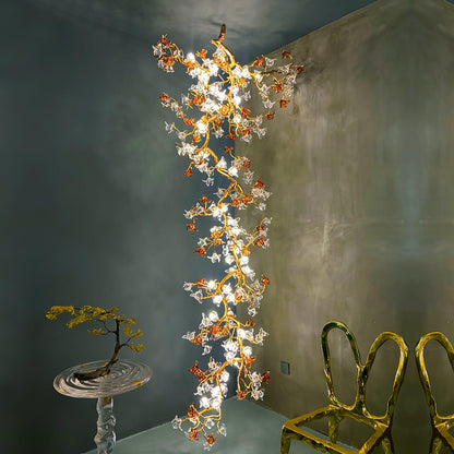 Brass Maple Branch Chandelier Chandelier