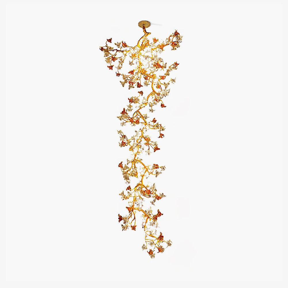 Brass Maple Branch Chandelier Chandelier