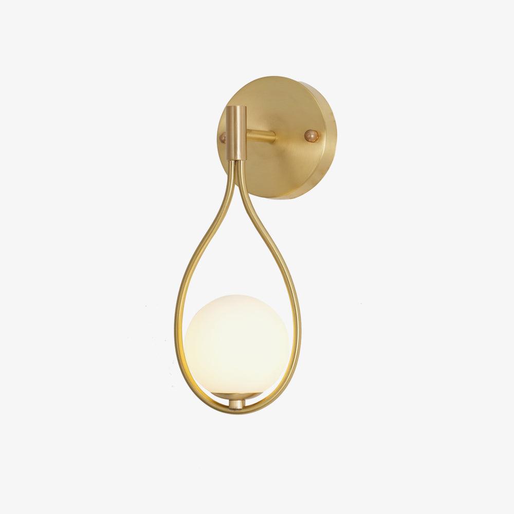 Brass Vanity Wall Lamp ? 5.3″ x H 13″ / Dia 13.5cm x H 33cm / Brass Wall lamp