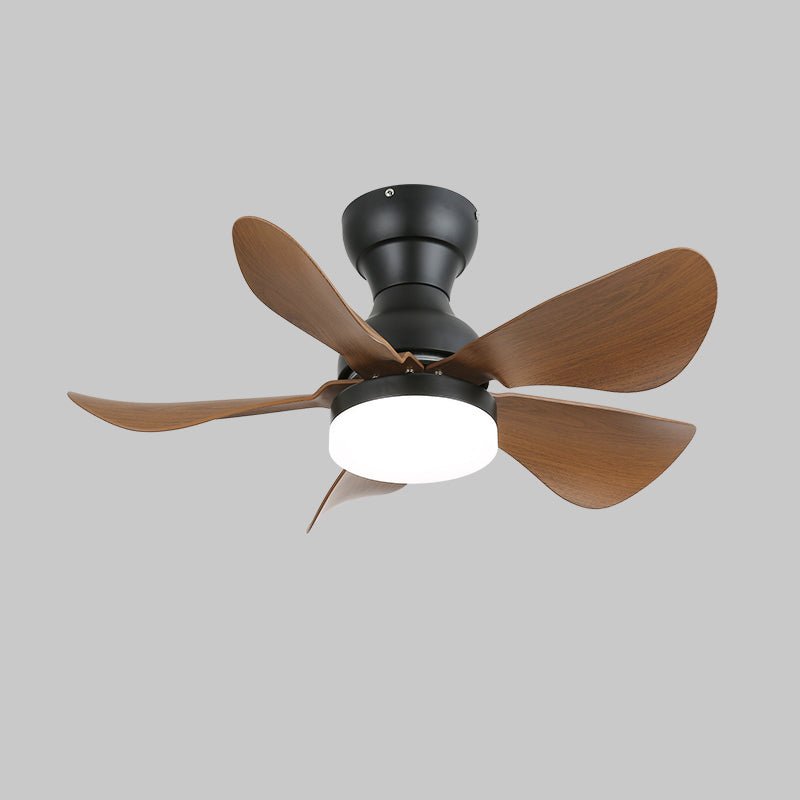 Small Arilia 29’’ Ceiling Fan Light ? 29″ x H 11.8″ / Walnut Wood Grain / Three-Color Changing Light Ceiling fan light