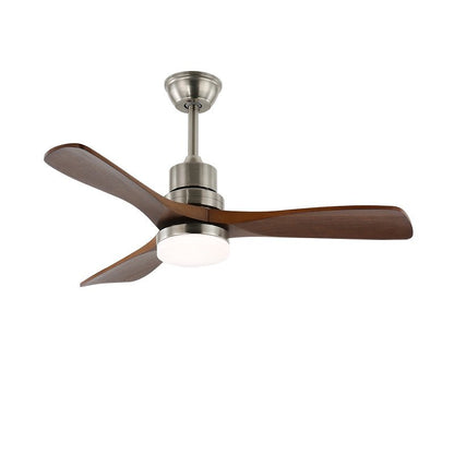 Breeze Master Wooden 48’’/52’’ Ceiling Fan Light ? 48″ x H 11.8″ / Model B Brushed Nickel & Walnut / Three-Color