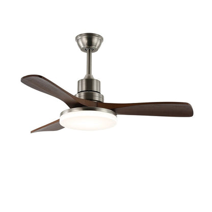 Breeze Master Wooden 48’’/52’’ Ceiling Fan Light ? 48″ x H 11.8″ / Model A Brushed Nickel & Walnut / Three-Color
