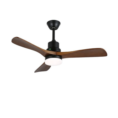 Breeze Master Wooden 48’’/52’’ Ceiling Fan Light ? 48″ x H 11.8″ / Model C Black & Walnut / Three-Color Changing Light