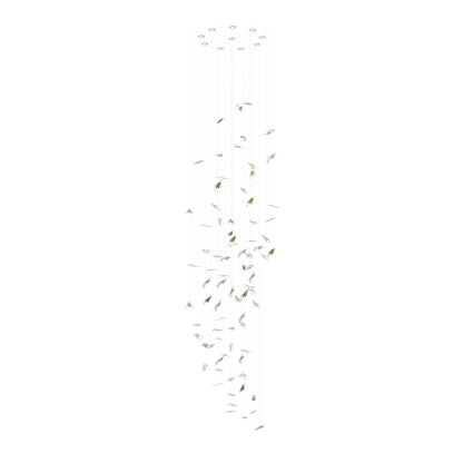 Breezeleaf Chandelier Support Customized Drawings / Gold & Clear / Warm Light Chandelier