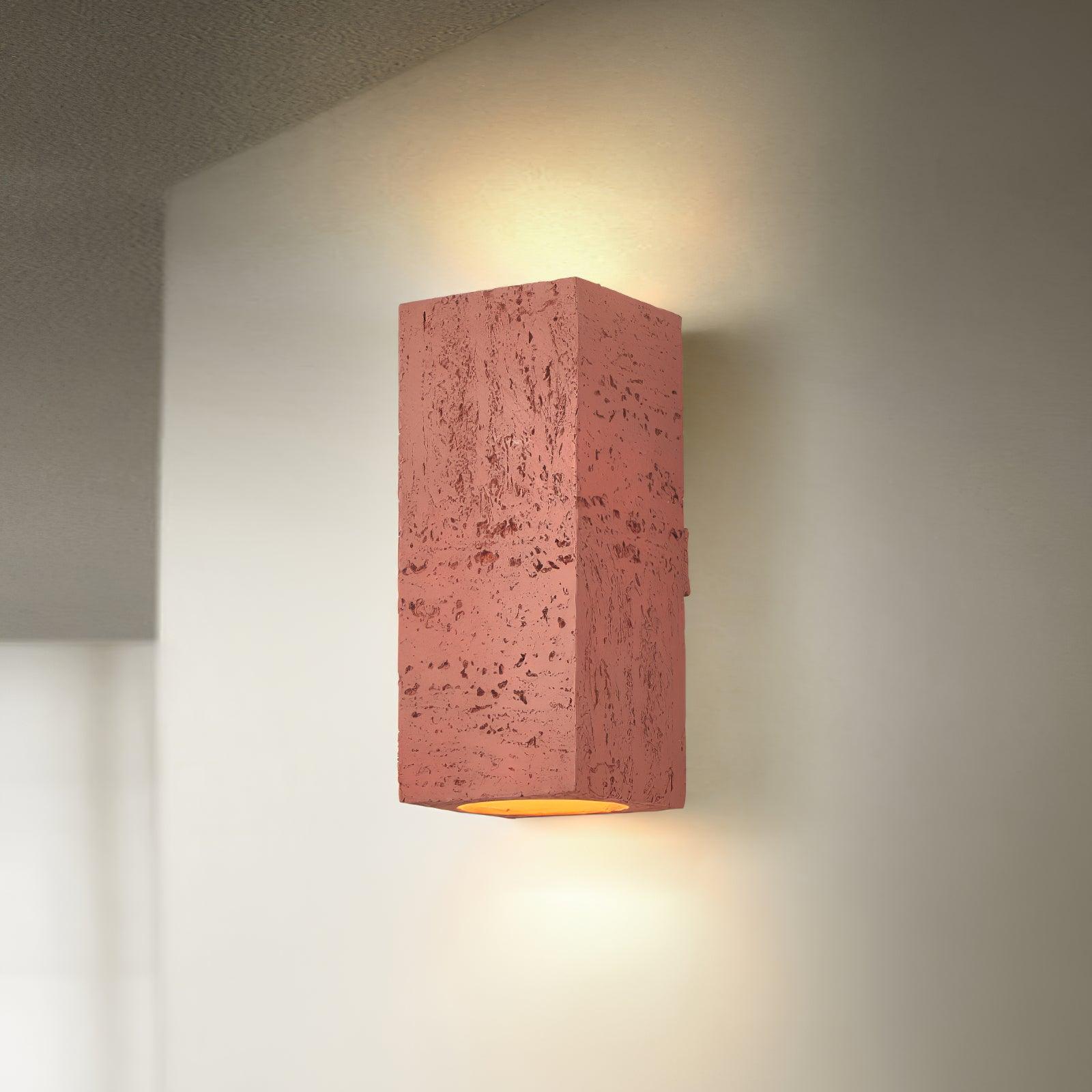 Bricks Wall Lamp Dia 3.9″ x H 9″/ Dia 10cm x H 23cm / Red Wall lamp