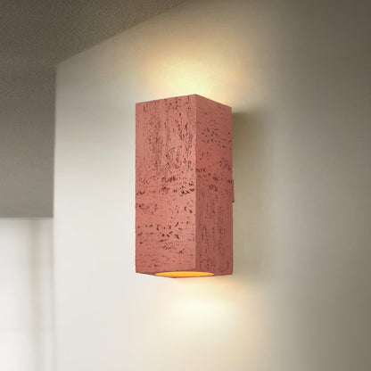 Bricks Wall Lamp Dia 3.9″ x H 9″/ Dia 10cm x H 23cm / Red Wall lamp
